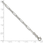 Load image into Gallery viewer, Sterling Silver Diamond Cut 3.1mm Paperclip Bracelet Anklet Necklace Chain
