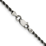Lataa kuva Galleria-katseluun, Sterling Silver 2.3mm Rope Bracelet Anklet Pendant Charm Necklace Chain Antique Style
