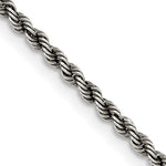 이미지를 갤러리 뷰어에 로드 , Sterling Silver 2.3mm Rope Bracelet Anklet Pendant Charm Necklace Chain Antique Style
