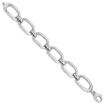 Afbeelding in Gallery-weergave laden, Sterling Silver Rhodium Plated Wide Oval Link Big Bold Statement Bracelet
