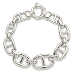 Carica l&#39;immagine nel visualizzatore di Gallery, Sterling Silver Anchor Link Fancy Chunky Big Bold Statement Bracelet
