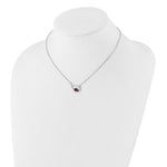 Load image into Gallery viewer, Sterling Silver Garnet Oval Teardrop Choker Necklace Chain
