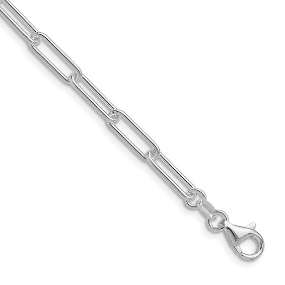 Sterling Silver Paperclip Link Bracelet Anklet Necklace Chain 