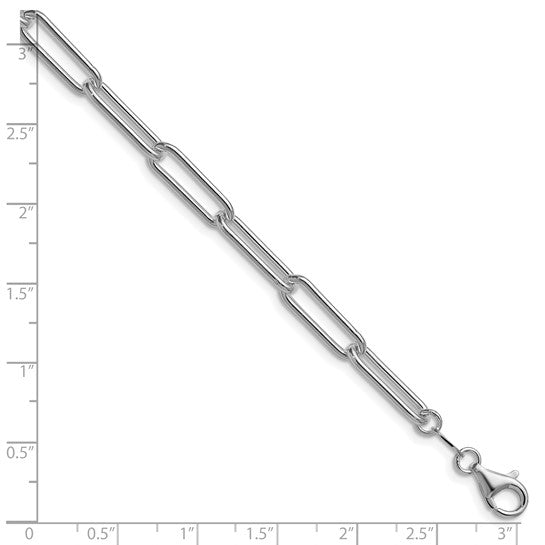 Sterling Silver 5.5mm Paperclip Link Bracelet Anklet Necklace Pendant Chain