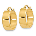 Carica l'immagine nel visualizzatore di Gallery, 14K Yellow Gold Square Tube Round Hoop Earrings
