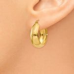 画像をギャラリービューアに読み込む, 14k Yellow Gold Round Hoop Earrings
