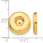 Load image into Gallery viewer, 14K Yellow Gold Polished Round Fancy Earring Jackets
