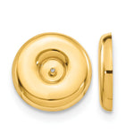 Load image into Gallery viewer, 14K Yellow Gold Polished Round Fancy Earring Jackets
