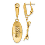 Charger l&#39;image dans la galerie, 14k Yellow Gold Oval Omega Back Dangle Earrings
