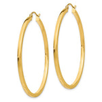 Load image into Gallery viewer, 14K Yellow Gold Square Tube Round Hoop Earrings 45mm x 2mm
