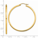 Load image into Gallery viewer, 14K Yellow Gold Square Tube Round Hoop Earrings 45mm x 2mm
