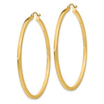 Load image into Gallery viewer, 14K Yellow Gold Square Tube Round Hoop Earrings 50mm x 2mm
