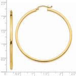 Load image into Gallery viewer, 14K Yellow Gold Square Tube Round Hoop Earrings 50mm x 2mm
