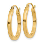 Ladda upp bild till gallerivisning, 14K Yellow Gold Square Tube Round Hoop Earrings 20mm x 2mm
