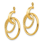 Load image into Gallery viewer, 14K Yellow Gold Polished Twisted Doorknocker Earring Jackets
