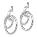 Carica l'immagine nel visualizzatore di Gallery, Pair of 14K white gold twisted doorknocker earring jackets
