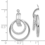 Carica l'immagine nel visualizzatore di Gallery, 14K white gold twisted doorknocker earring jackets with measurement scale
