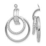 Carica l'immagine nel visualizzatore di Gallery, 14K white gold twisted doorknocker earring jackets front and side view
