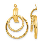 Load image into Gallery viewer, 14K Yellow Gold Polished Twisted Doorknocker Earring Jackets
