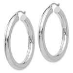 Lade das Bild in den Galerie-Viewer, 14K White Gold 40mm x 5mm Classic Round Hoop Earrings
