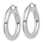 Load image into Gallery viewer, 14K White Gold 30mm x 5mm Lightweight Classic Round Hoop Earrings
