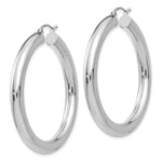 Lade das Bild in den Galerie-Viewer, 14K White Gold 45mm x 5mm Classic Round Hoop Earrings
