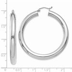 Lade das Bild in den Galerie-Viewer, 14K White Gold 45mm x 5mm Classic Round Hoop Earrings

