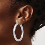 Load image into Gallery viewer, 14K White Gold 45mm x 5mm Lightweight Classic Round Hoop Earrings

