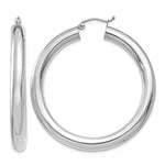 Load image into Gallery viewer, 14K White Gold 45mm x 5mm Lightweight Classic Round Hoop Earrings
