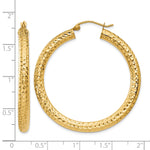 Load image into Gallery viewer, 14K Yellow Gold 40mm x 4mm Diamond Cut Classic Round Hoop Earrings
