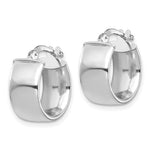 Загрузить изображение в средство просмотра галереи, 14K white gold hoop earrings 20mm x 7mm, side profile view

