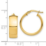 Indlæs billede til gallerivisning 14K Yellow Gold Hoop Earrings 20mm x 7mm
