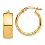 Indlæs billede til gallerivisning 14K Yellow Gold Hoop Earrings 20mm x 7mm
