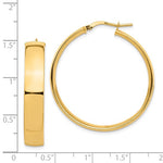 Load image into Gallery viewer, 14K Yellow Gold Hoop Earrings 35mm x 7mm
