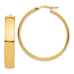 Load image into Gallery viewer, 14K Yellow Gold Hoop Earrings 35mm x 7mm
