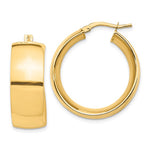 Afbeelding in Gallery-weergave laden, 14K Yellow Gold Hoop Earrings 28mm x 10mm
