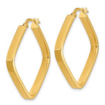Φόρτωση εικόνας στο εργαλείο προβολής Συλλογής, 14k Yellow Gold Geometric Style Square Hoop Earrings
