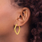 Indlæs billede til gallerivisning 14k Yellow Gold Geometric Style Square Hoop Earrings

