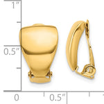 Загрузить изображение в средство просмотра галереи, 14k Yellow Gold Polished Non Pierced Clip On Omega Back Earrings

