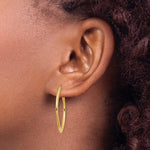 画像をギャラリービューアに読み込む, 14k Yellow Gold Geometric Style Square Hoop Earrings

