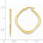 画像をギャラリービューアに読み込む, 14k Yellow Gold Geometric Style Square Hoop Earrings
