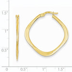 Load image into Gallery viewer, 14k Yellow Gold Geometric Style Square Hoop Earrings
