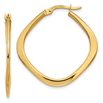 Cargar imagen en el visor de la galería, 14k Yellow Gold Geometric Style Square Hoop Earrings
