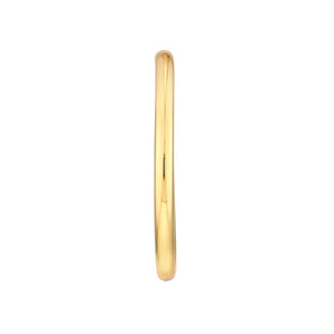 14k Yellow Rose White Gold J Round Hoop Post Earrings 50mm x 4mm