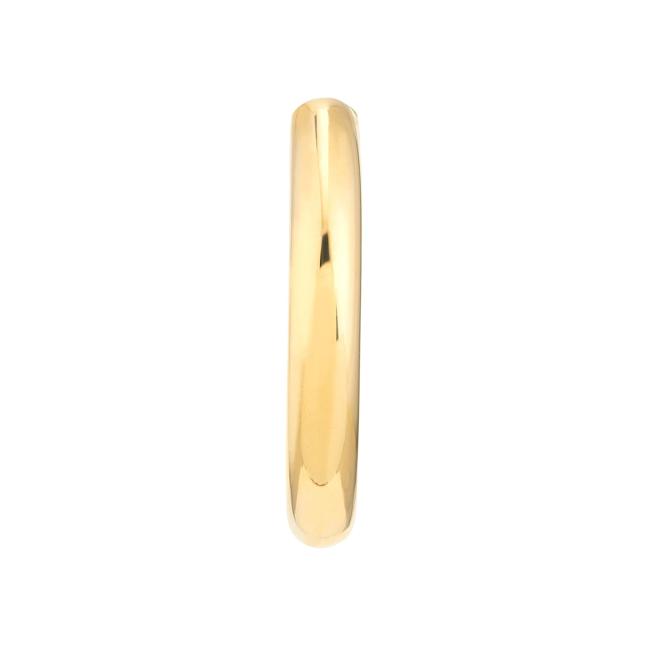 14k Yellow Rose White Gold J Round Hoop Post Earrings 25mm x 4mm