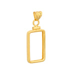 Charger l&#39;image dans la galerie, 14K Yellow Gold Pamp Suisse Lady Fortuna 5 gram Bar Bezel Screw Top Frame Mounting Holder Pendant Charm
