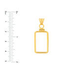 Charger l&#39;image dans la galerie, 14K Yellow Gold Pamp Suisse Lady Fortuna 5 gram Bar Bezel Screw Top Frame Mounting Holder Pendant Charm
