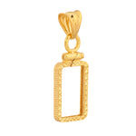 Load image into Gallery viewer, 14K Yellow Gold Pamp Suisse Lady Fortuna 1 gram Bar Coin Bezel Diamond Cut Screw Top Frame Mounting Holder Pendant Charm
