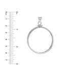 Carica l&#39;immagine nel visualizzatore di Gallery, Sterling Silver Canada Canadian Maple Leaf 1 oz Coin Bezel Screw Top Frame Mounting Holder Pendant Charm
