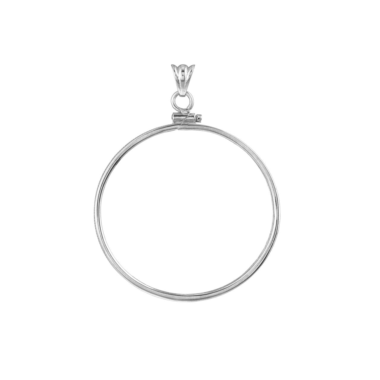 Sterling Silver American Eagle 1 oz Coin Bezel Screw Top Frame Mounting Holder Pendant Charm